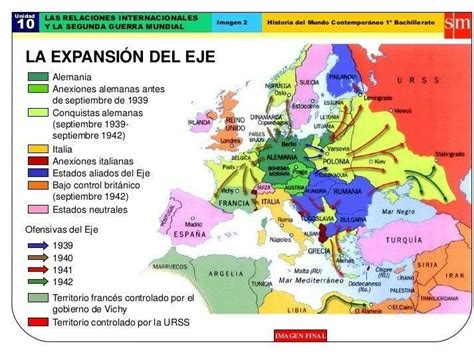 Dibujar Un Mapa De La Segunda Guerra Mundial Identifica Los Países Que Forman El Eje Los Aliados