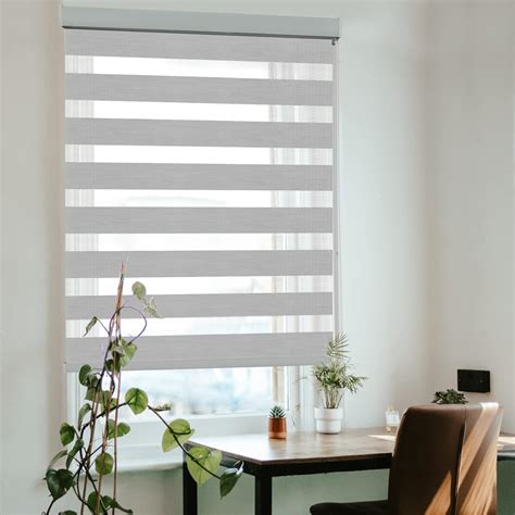 Kco Zebra Blinds For Windows Dual Layer Roller Sheer