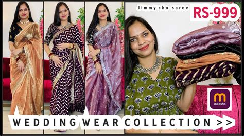 Meesho Jimmy Choo Saree Haul Most Viral Saree Collection YouTube