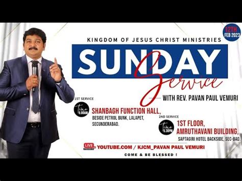 Kjcm Sunday Service Th February Rev Pavan Paul Vemuri