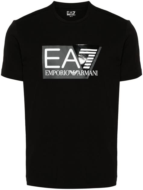 Ea7 Emporio Armani Logo Print T Shirt Farfetch