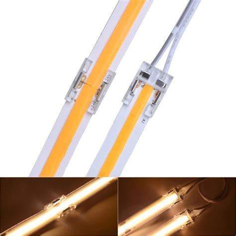 Pcs Cob Led Strip Solderless Joint Connector For Mm Mm Fob Strips