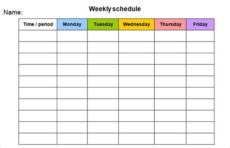 One Week Calendar Template | PDF Template