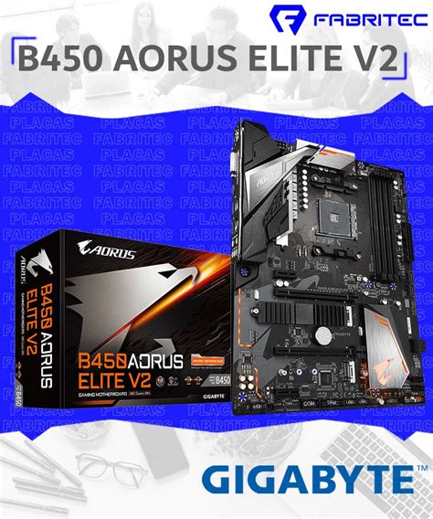 Motherboard Gigabyte B450 Aorus Elite V2 Am4 Led Rgb B450 Aorus Elite V2 Corporacion