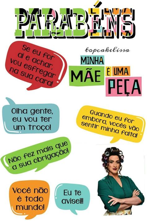 Topo de bolo minha mãe é uma peça parabéns personalizado Festa