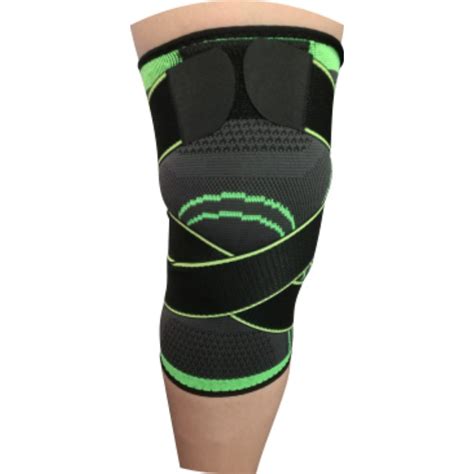 Rodillera Elastica Alta Compresion Con Refuerzos Multideportiva Negro