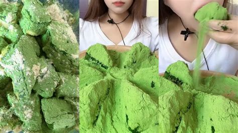 Heavy Matcha Powdery Ice Eating Asmr P Block Ice Powdery