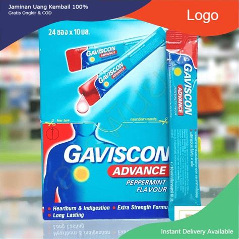 Gaviscon กาวิสคอน เปปเปอร์มินท์ Dualaction Advance แบบซอง 10ml Lazada