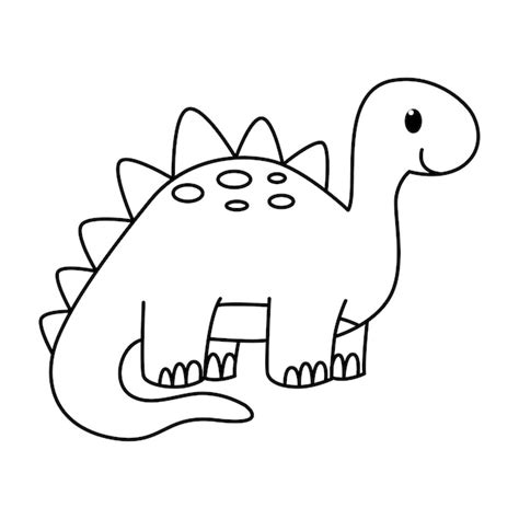 How To Draw A Cute Dinosaur