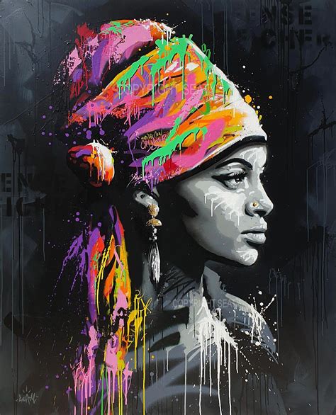 Uvres Originales Black Art Painting Graffiti Painting Canvas Art