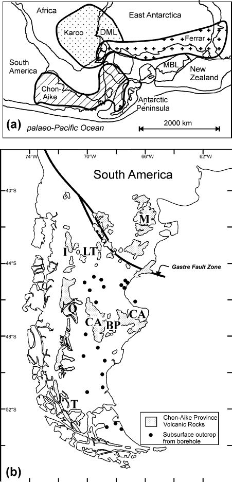 A Reconstruction Of Pre Break Up Western Gondwana Showing The Major