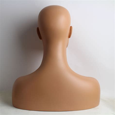 New Item Realistic Female Black Fiberglass Mannequin Dummy Head Bust