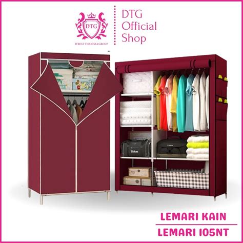 Jual Dtg Lemari Pakaian Kain Portable Import Premium Lemari Serbaguna