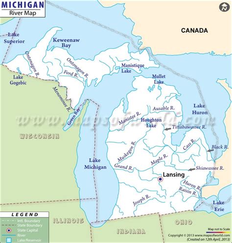 Lakes In Michigan Map