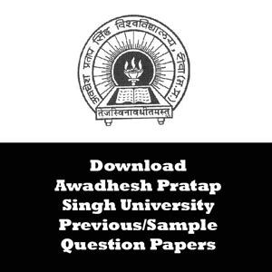 Awadhesh Pratap Singh University Old Question Papers Solved PDF Free ...