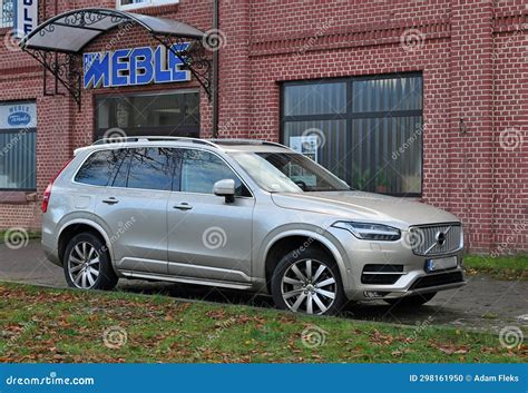 Modern Mid Size Luxury Crossover Metal Grey Swedish SUV Car Volvo XC90