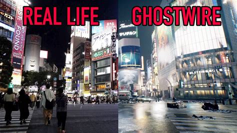 Ghostwire Tokyo Real Life Shibuya Comparison YouTube