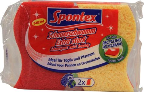 Spontex Scheuerschwamm Extra Stark 2er Pack Saymode Lebensmittel