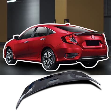 For Honda Civic Sedan Rear Trunk Wing Spoiler Glossy Highkick