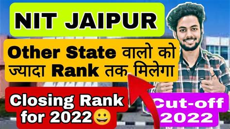 Nit Jaipur Cut Off For Rank Percentile Required For Nit Jaipur