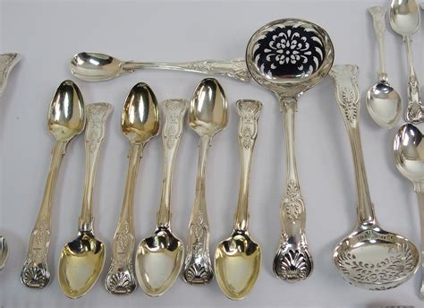 A Quantity Of Silver Cutlery Makers Marks We London 1842 Double