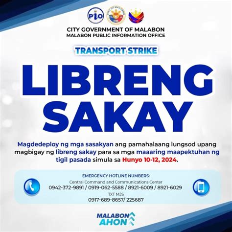 Malabon LGU May 3 Araw Na Libreng Sakay Para Sa Mga Maaapektuhan Ng