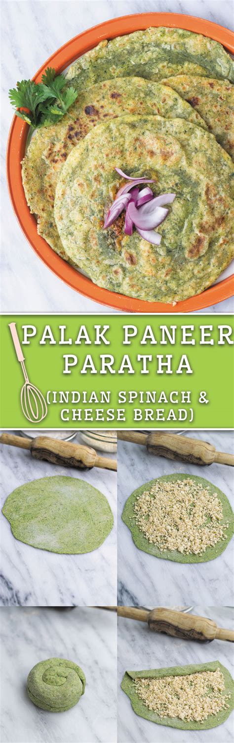 Palak Paneer Paratha Indian Spinach Cheese Flatbread Naive Cook Cooks