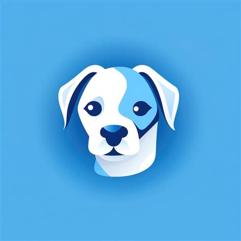 Un Logotipo De Perro Simple Y Limpio Que Consiste Foto Premium