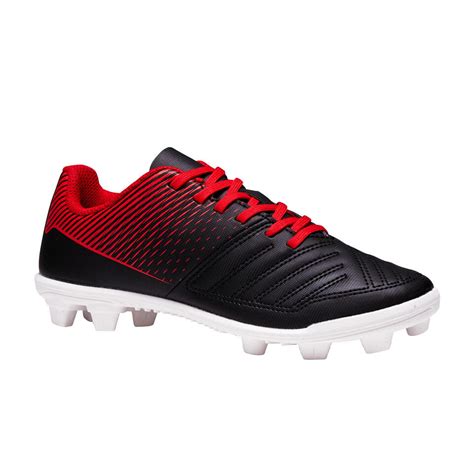 Botas De Fútbol Kipsta Agility 100 Fg Niños Negro Rojo Kipsta Decathlon