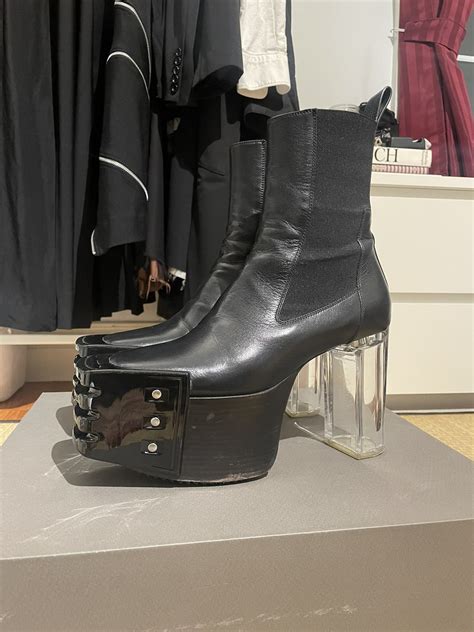 Rick Owens Kiss Grill Platform Heels Boots Grailed