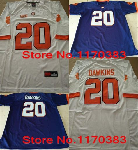 2019 Factory Outlet NCAA Clemson Tigers Jerseys #20 Brian Dawkins ...