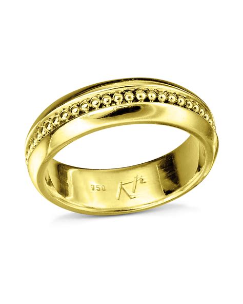 yellow gold granulated band turgeon raine