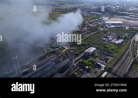 Carbon Dioxide Emissions Into The Atmosphere Coal Burning At Power