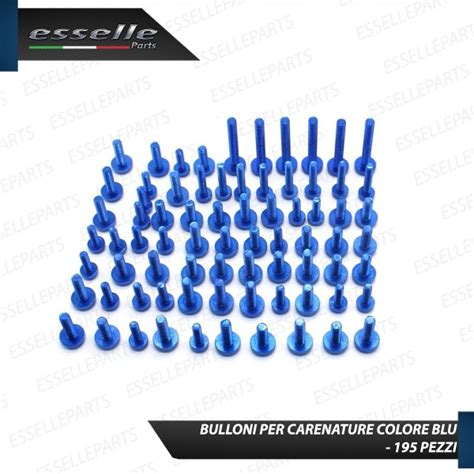 Set Pezzi Bulloni Carene Blu Lucido In Metallo Specifici Per