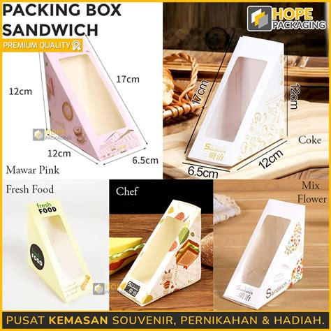 Jual Isi Pcs Box Sandwich Cream Kotak Roti Sandwich Kotak Roti