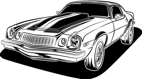 Black and white car vector illustration for conceptual design 7073895 ...