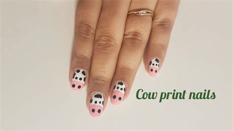 Cow Print Nail Art Design Mynailartdesigns Youtube