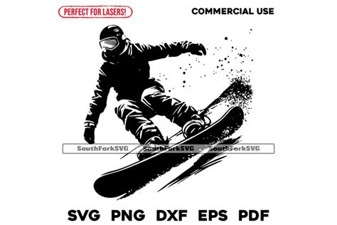 Snowboarder Design Files Svg Png Dxf Eps