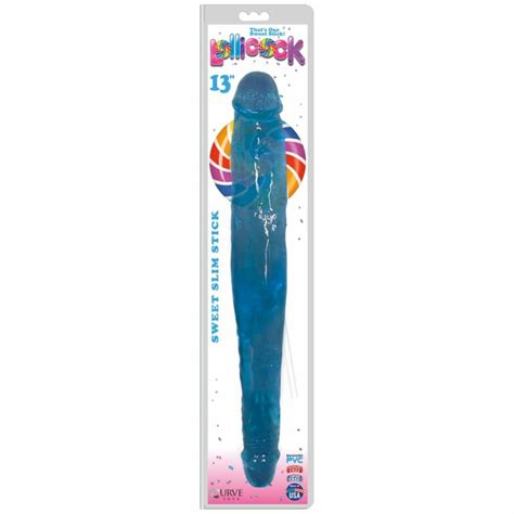 Lollicock Sweet Slim Stick Double Dildo Blue Gentletoys