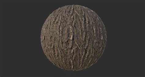 Tree Bark Pbr Material Texture Flippednormals