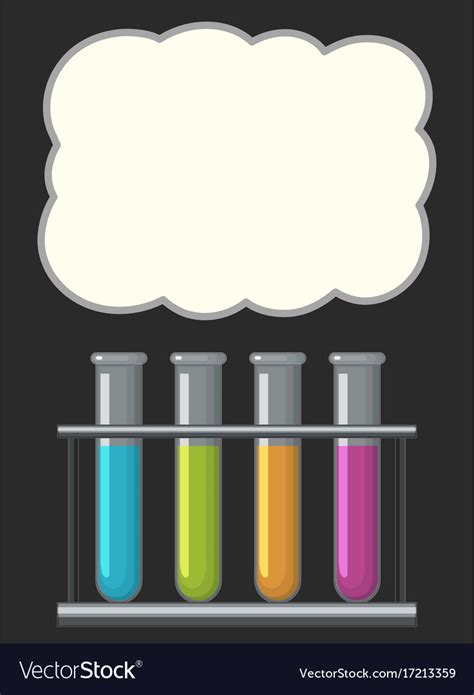 Border Design With Science Beakers Royalty Free Vector Image