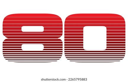 number  vector illustration red number stock vector royalty