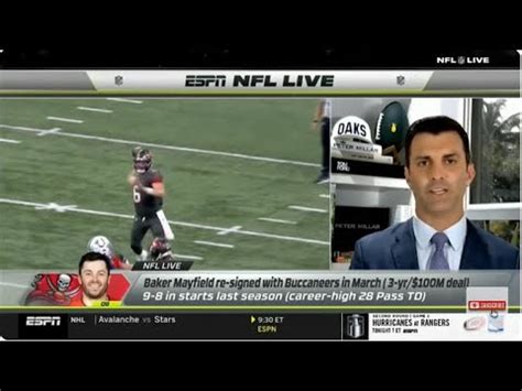 Espn Nfl Live Baker Mayfield And The Tampa Bay Buccaneers Have Huge