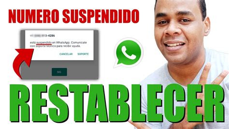 COMO RESTABLECER UN NUMERO DE WhatsApp SUSPENDIDO YouTube