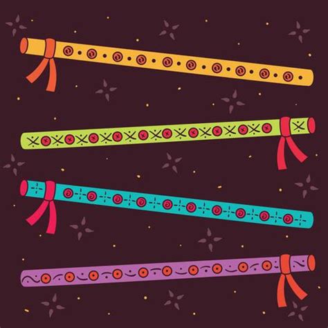 Hand Drawn Dandiya Sticks Vector 239638 Vector Art at Vecteezy