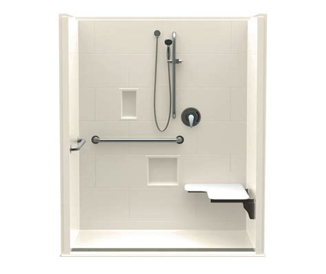 Bfscttr X Acrylx Alcove Center Drain One Piece Shower In