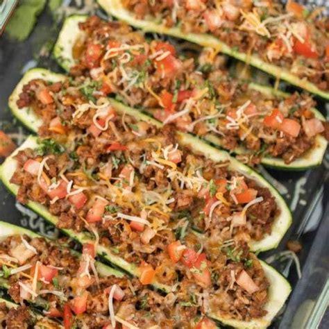 The Best Zucchini Taco Boats Easy Taco Stuffed Zucchini Boats Recipe