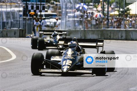 Nigel Mansell Lotus T Renault Leads Elio De Angelis Lotus T