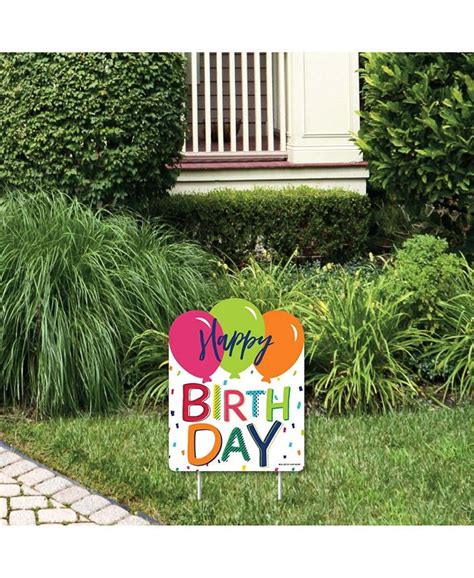 Big Dot Of Happiness Cheerful Happy Birthday Outdoor Lawn Sign