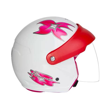 Capacete Taurus Wind Visor Femme Ii Branco E Rosa Sbs Motos